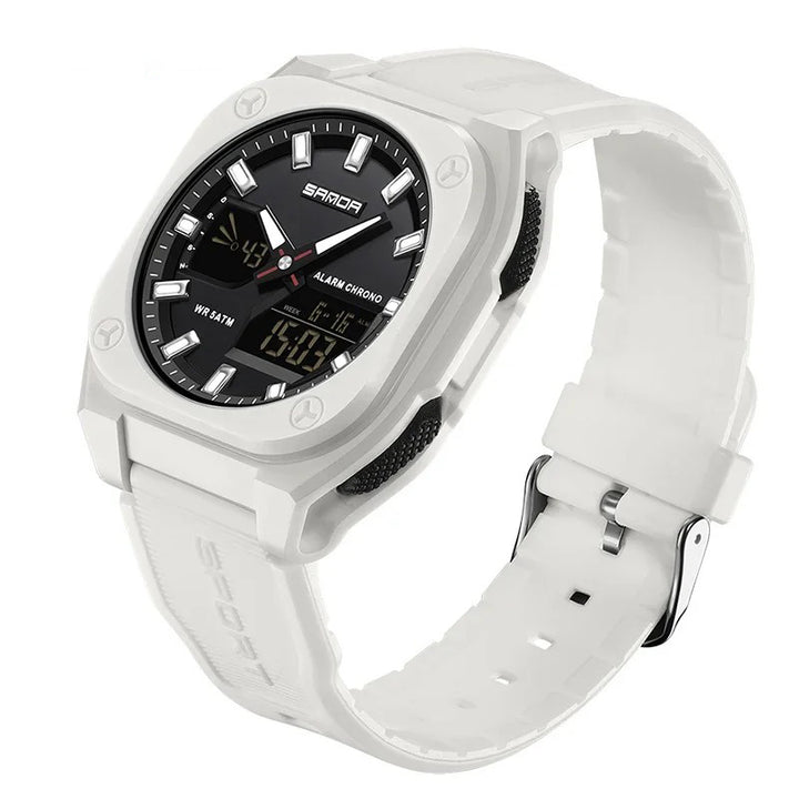 Men's Digital-Analog Hybrid Quartz Watch for Sports and Casual Wear