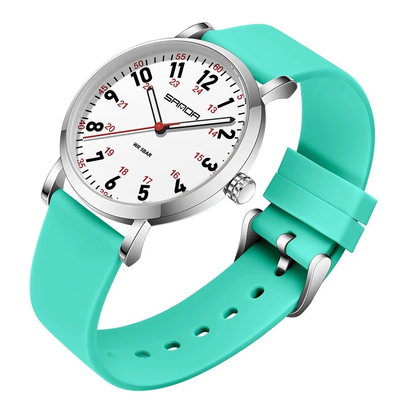Women's Thin and Light Silicone Band Luminous Quartz Watch