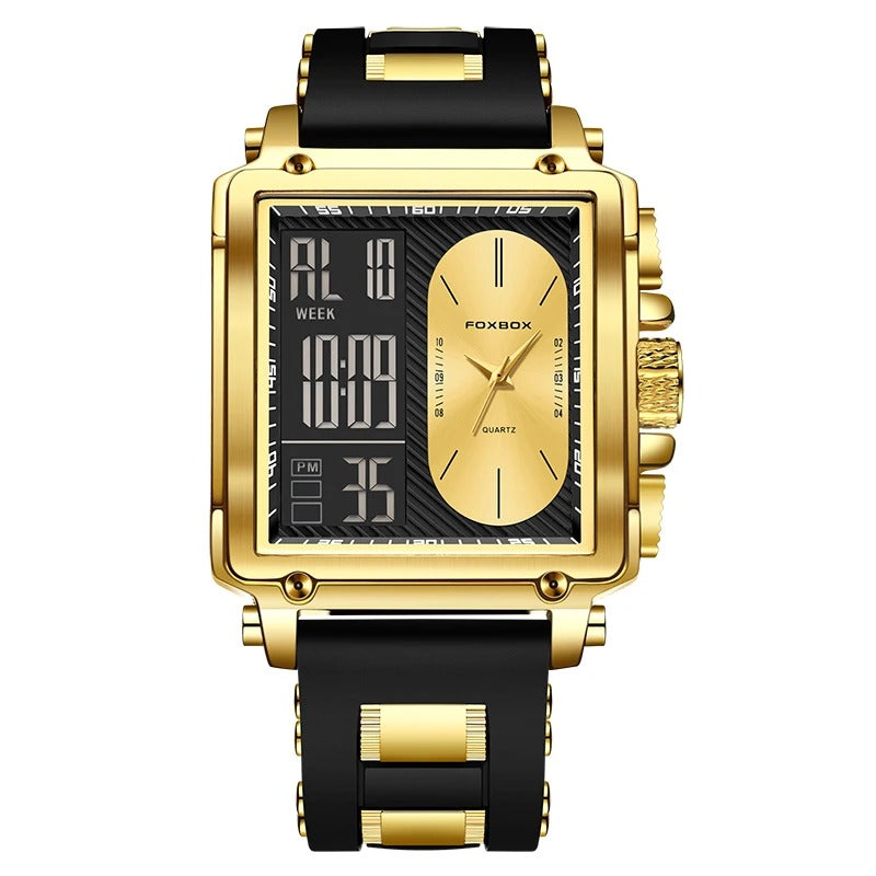 Fashion-Forward Square Case Watch for Men with Multiple Functions