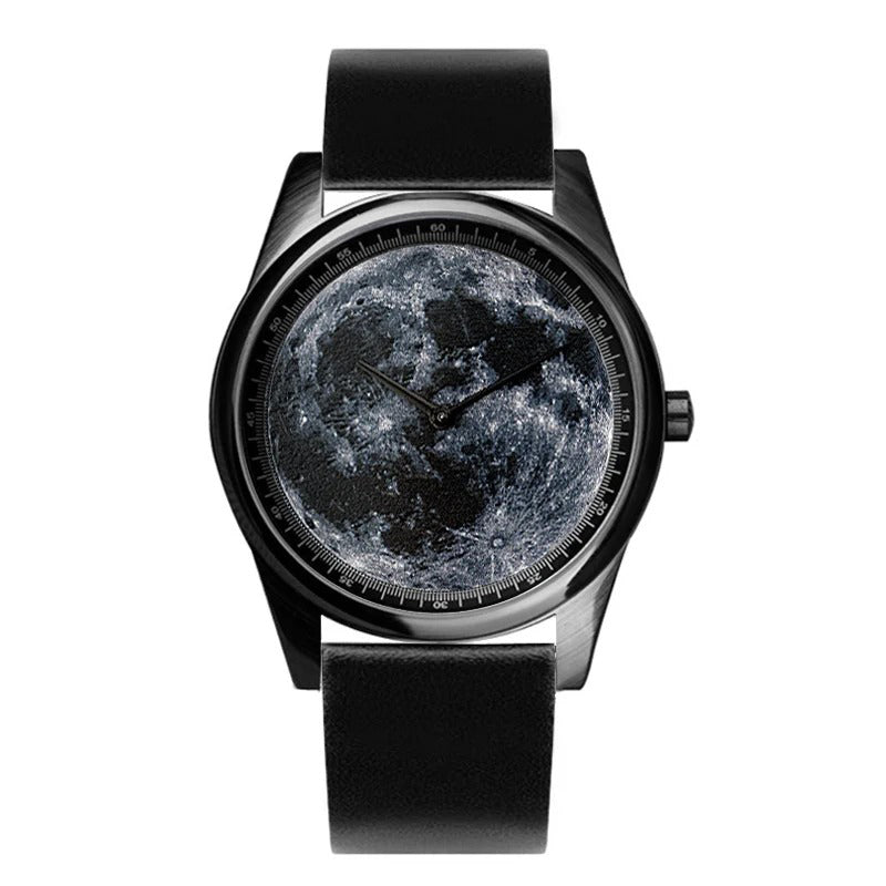 Creative 3D Moonscape Design Cool Fashion Quartz Watch for Men