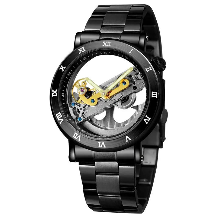 Astonishing Transparent Roman Numeral Skeleton Dial Automatic Mechanical Watch