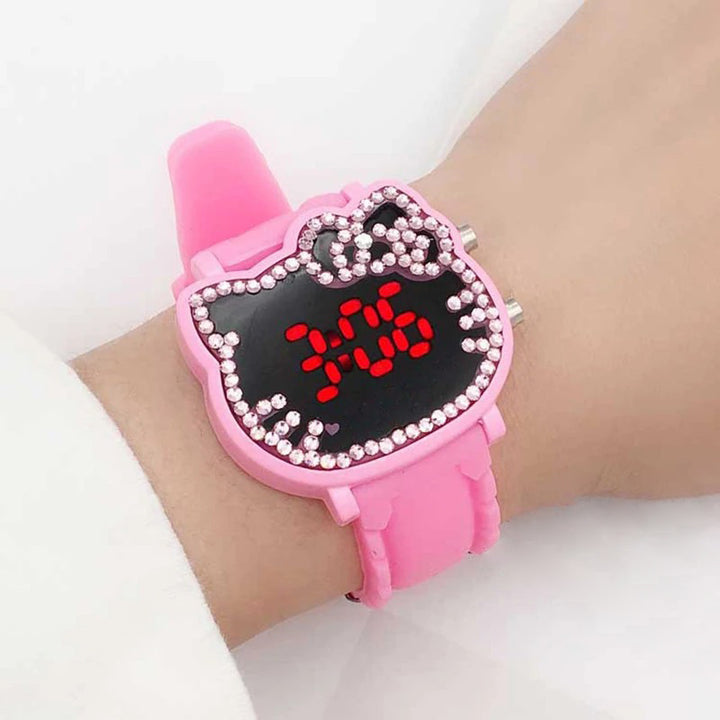 Women's Purrfect Cat Shape Digital Electronic Watches