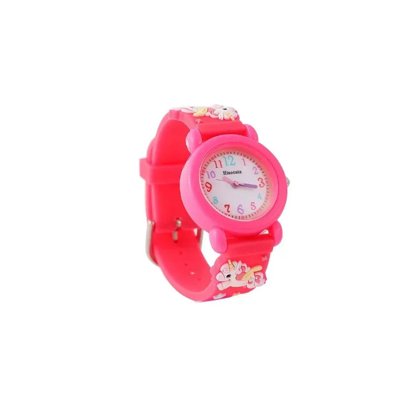 Unicorn Pattern Silicone Strap Kid's Cartoon Watch