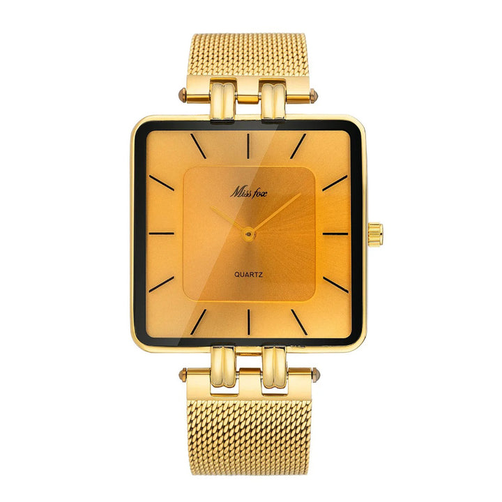 Ultra-thin Large Dial Mesh Strap Quartz Watch for Couples