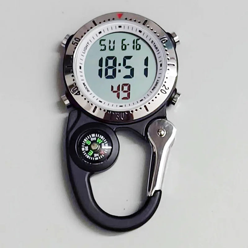 Multi-Functional Digital Carabiner Watch for Outdoor Adventures
