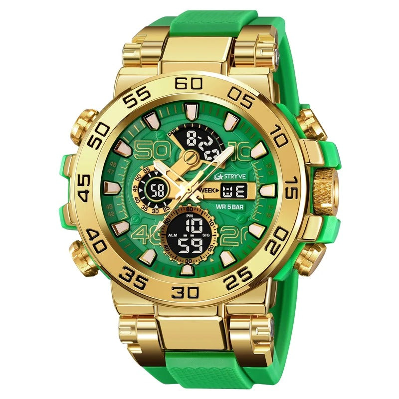 Sports and Fashion Digital-Analog Dual Movement Men's Watch