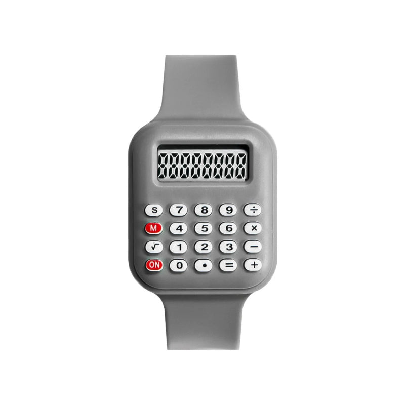 Multi-Purpose Rubber Strap Digital Watch with Calculator for Kids