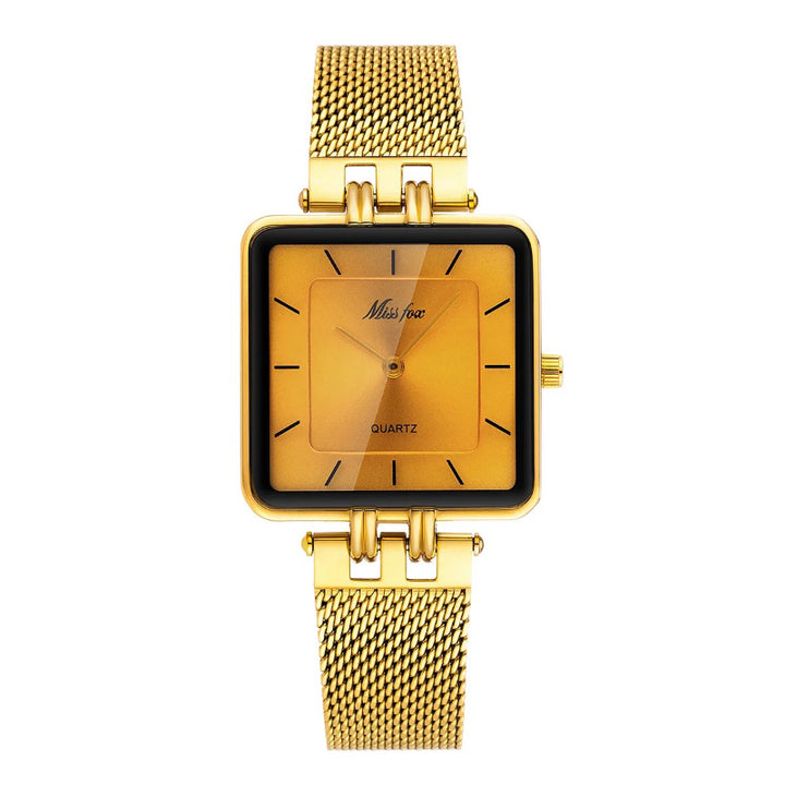 Ultra-thin Large Dial Mesh Strap Quartz Watch for Couples
