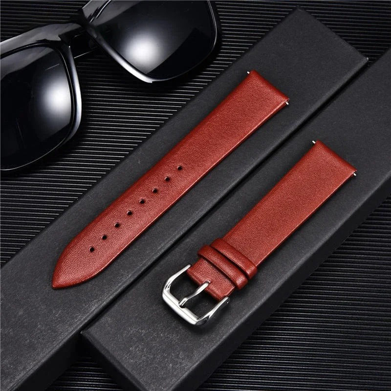 Ultra-thin Genuine Leather Replacement Watchband Upgrade