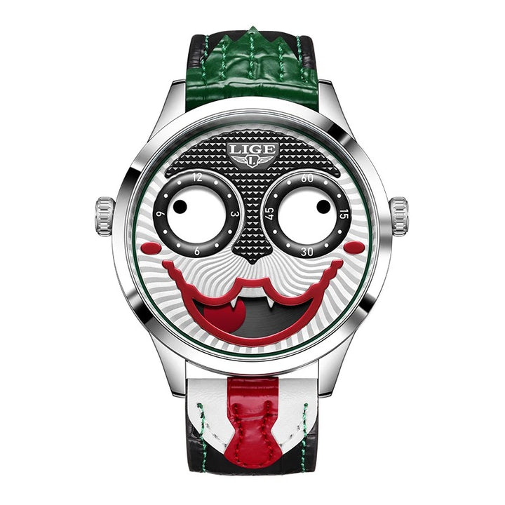 Fun and Playful Character Clown Dial Quartz Wristwatch
