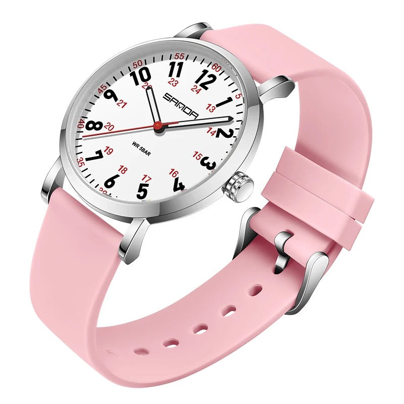 Women's Thin and Light Silicone Band Luminous Quartz Watch
