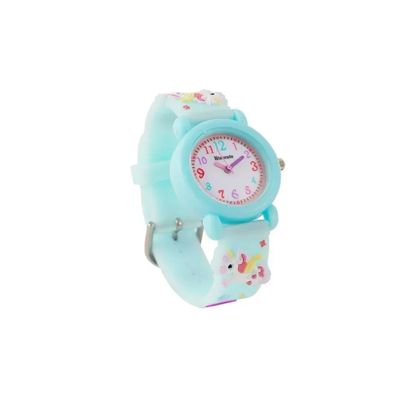 Unicorn Pattern Silicone Strap Kid's Cartoon Watch