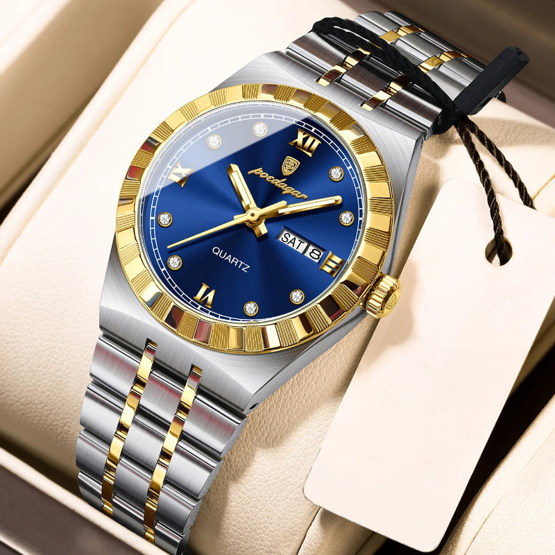 Women's Timeless Elegance Two-tone Design Stainless Steel Quartz Watch