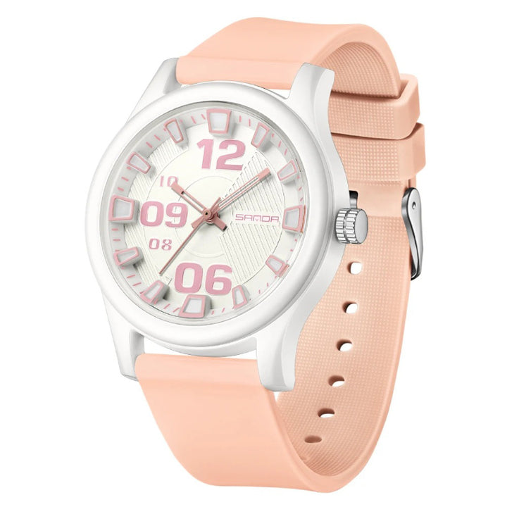 Cool Fashion Dial with Soft Silicone Strap Quartz Watch