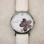 Casual Minimalist Quartz Watch with Daisy Design