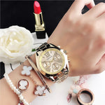 Women's Two-Tone Roman Numeral Fashion Quartz Watch