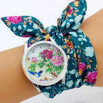 Floral Cloth Casual Wrist Watch