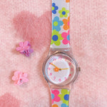 Water-resistant Cartoon Doodle Silicone Quartz Watches for Kids