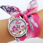 Floral Cloth Casual Wrist Watch