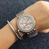 Luxurious Large Rhinestone Studded Dial Chronograph Watch for Men