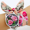 Floral Cloth Casual Wrist Watch