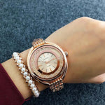 Rhinestone Studded Luxurious Quartz Watches for Women