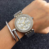 Luxurious Large Rhinestone Studded Dial Chronograph Watch for Men
