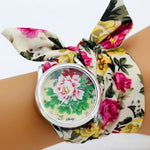 Floral Cloth Casual Wrist Watch