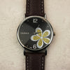 Casual Minimalist Quartz Watch with Daisy Design