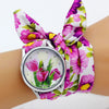 Floral Cloth Casual Wrist Watch