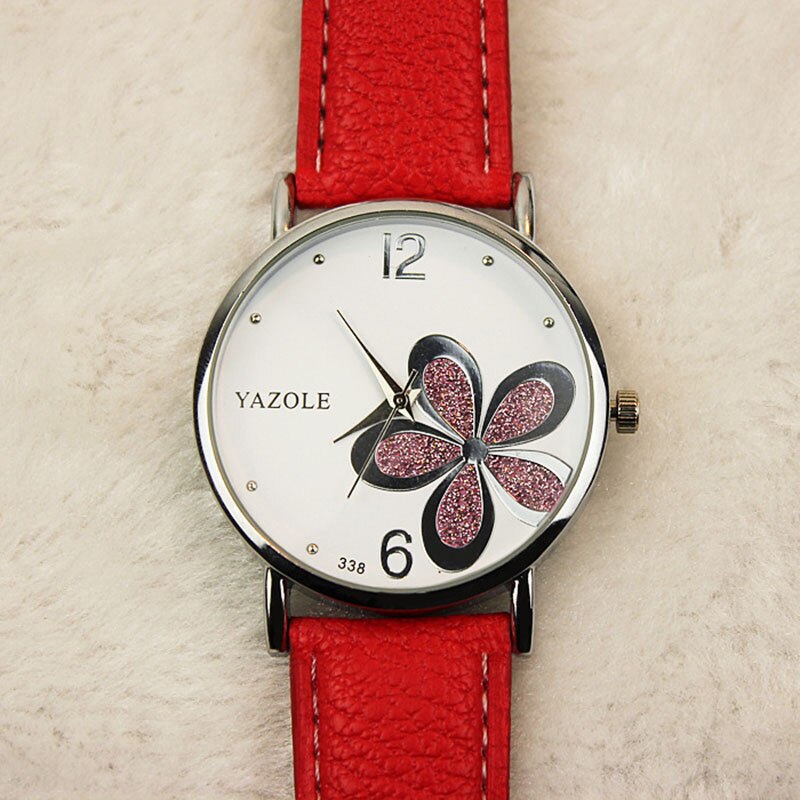 Casual Minimalist Quartz Watch with Daisy Design