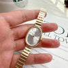 Delicate Oval Shaped Dial Quartz Watch for Women