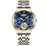 Stainless Steel Roman Numerals Dial Luxury Sports Watch for Men