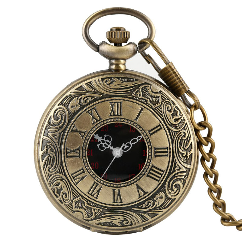 Hollow Case Vintage Quartz Pocketwatch