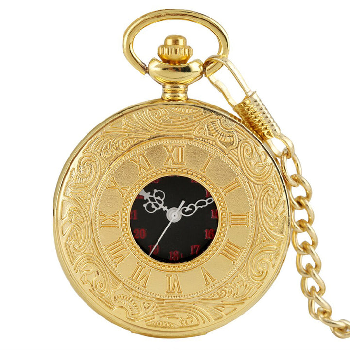 Hollow Case Vintage Quartz Pocketwatch