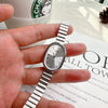 Delicate Oval Shaped Dial Quartz Watch for Women