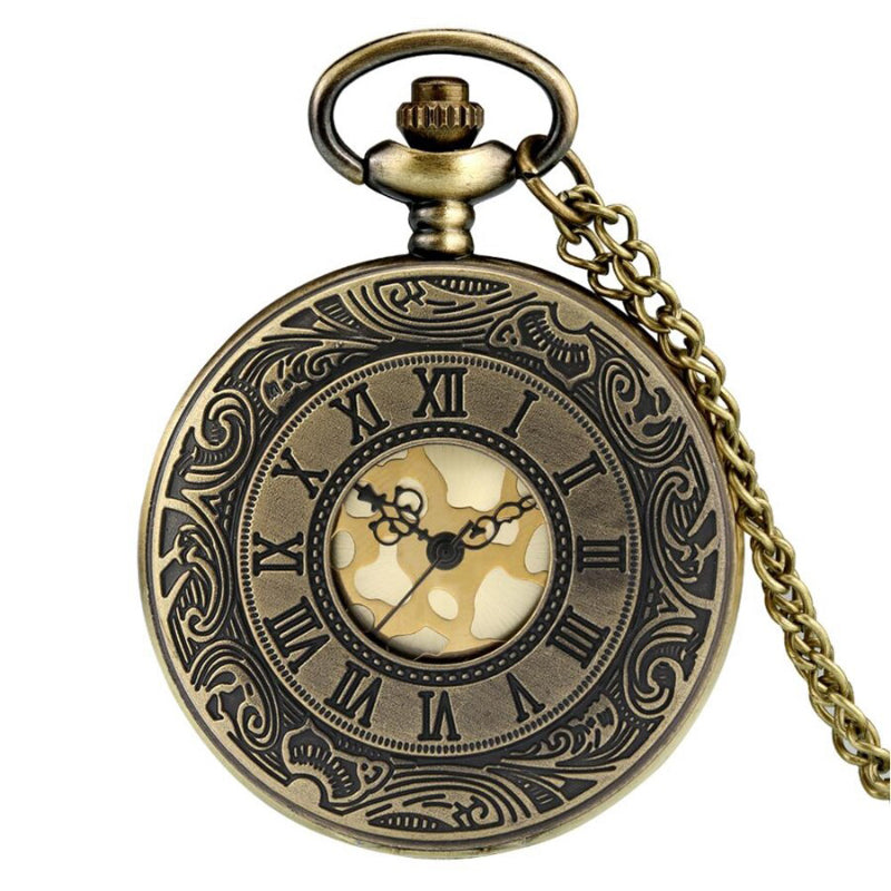 Hollow Case Vintage Quartz Pocketwatch