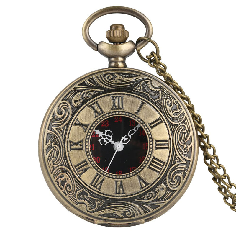 Hollow Case Vintage Quartz Pocketwatch