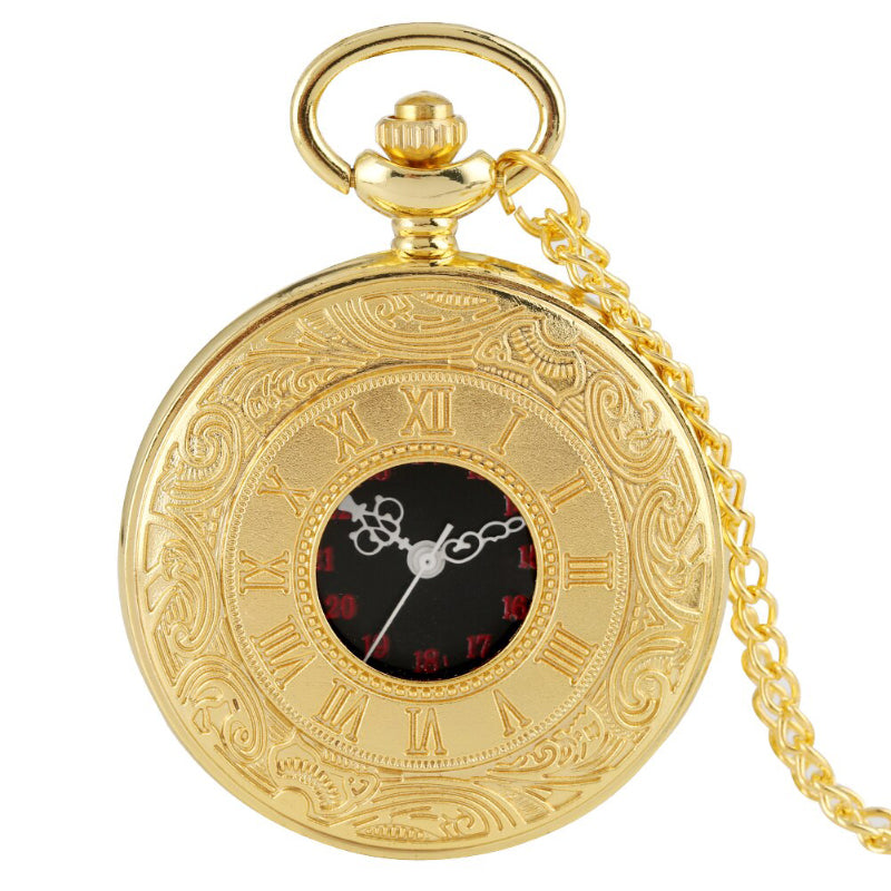 Hollow Case Vintage Quartz Pocketwatch