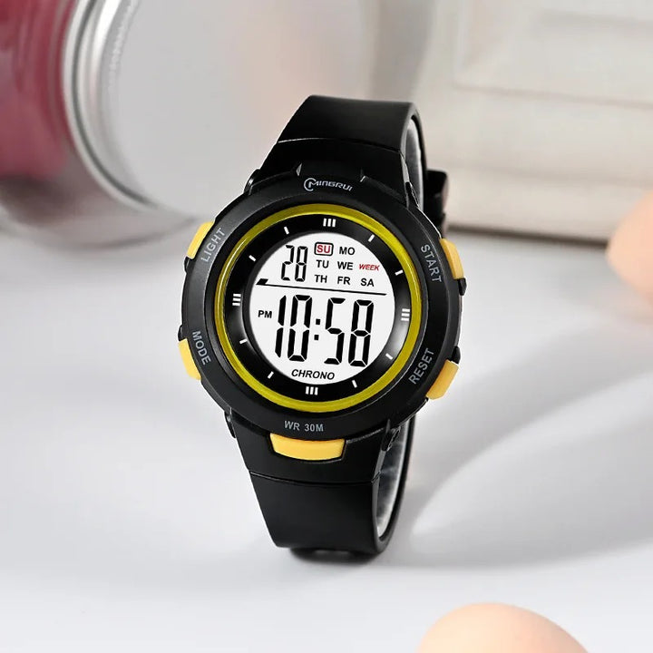 Fun Color Unisex Sporty Luminous Kid's Digital Watch