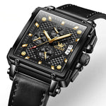 Classic Trend Luminous Square Case Chronograph Quartz Watch