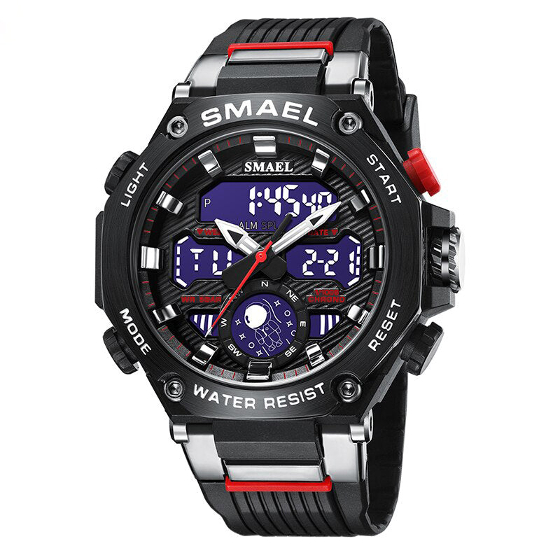 Trendy Men's Dual Display Electronic Sports Watch