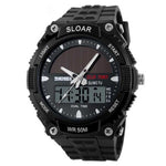 Solar Power Hybrid Dial Display Outdoor Sports Watches for Men