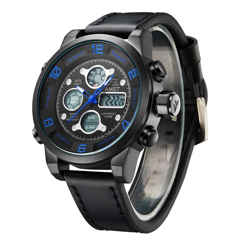 Top Notch Hybrid Dial Display Sports Watch