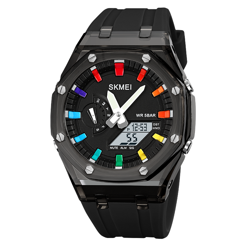 Colorful Dual Display Electronic Watch for Men