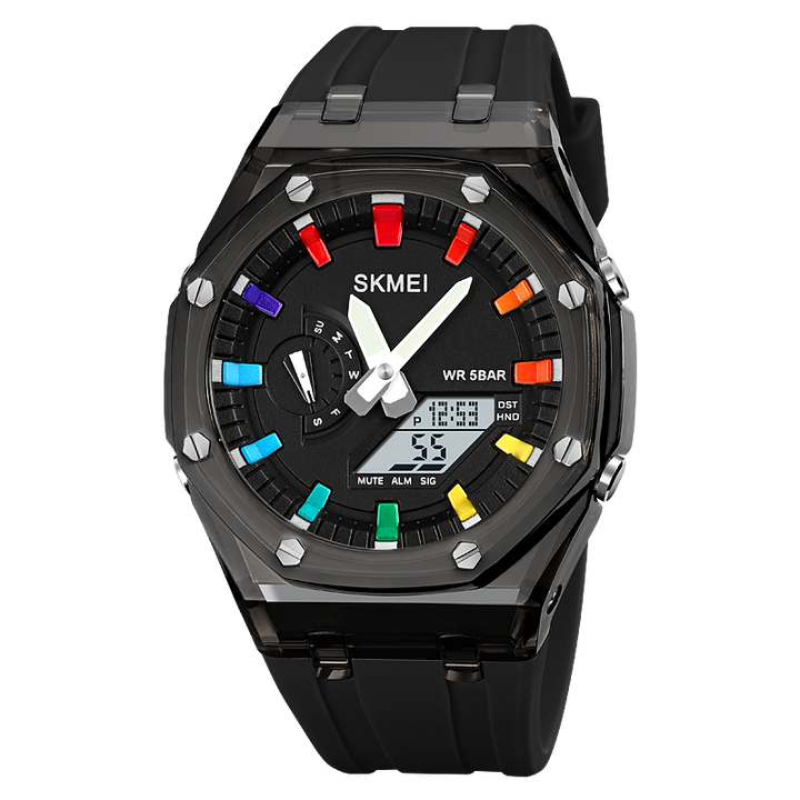 Colorful Dual Display Electronic Watch for Men