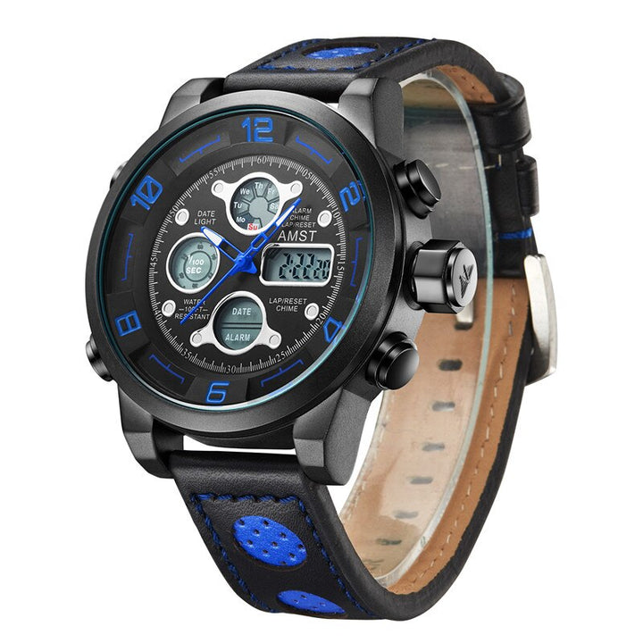 Top Notch Hybrid Dial Display Sports Watch