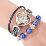 Summer Feeling Multi-layer Pearl and Charm Quartz Watch for Women