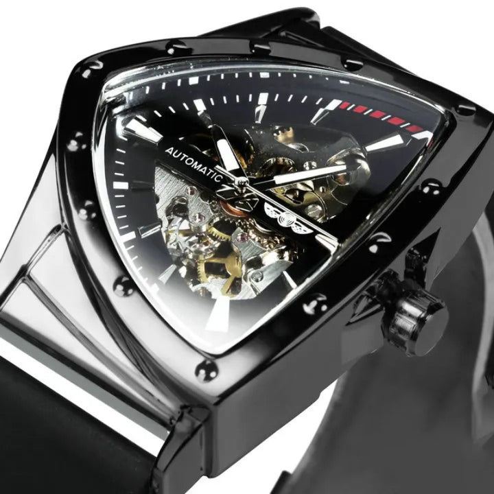 Triangle-Shaped Case Automatic Mechanical Sports Watch