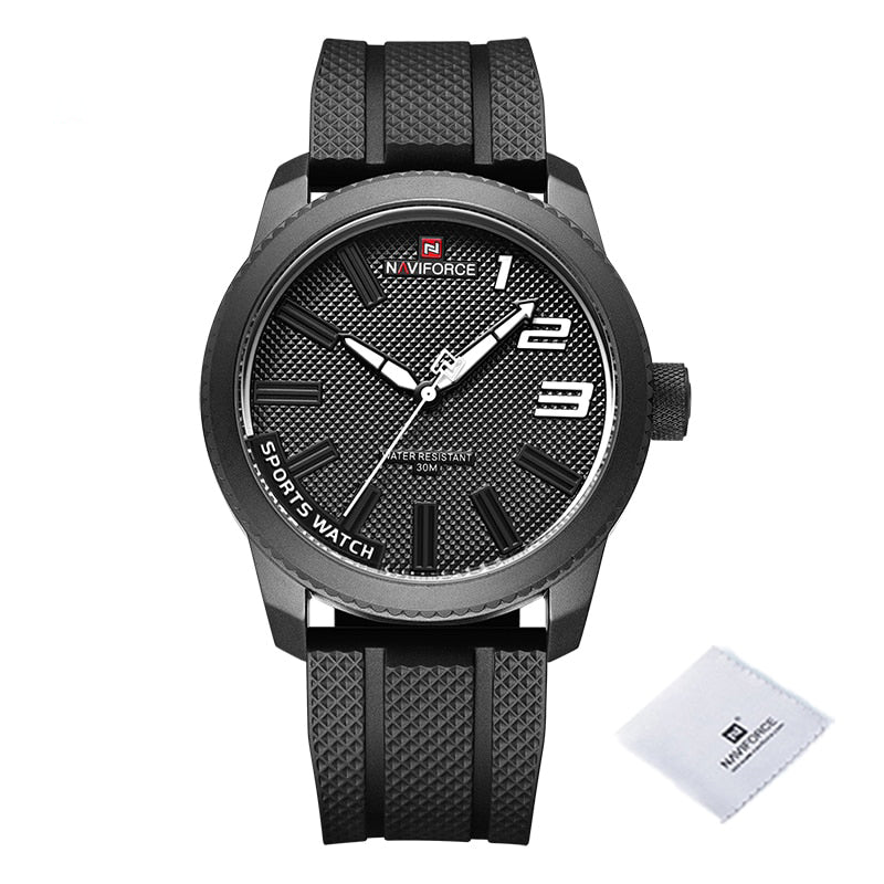 Classic Textured Black Dial Sportswatch for Men